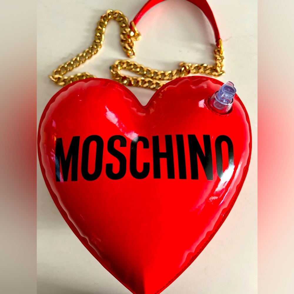 MOSCHINO Heart Shaped Logo Crossbody / Shoulder Bag - Picture 4 of 15